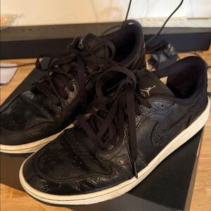 Jordan golf Men's Black Sneakers with White Sole